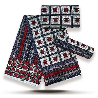 African Wax Print Fabric - 100% Cotton Nigerian Ankara Batik Material for Women’s Dresses