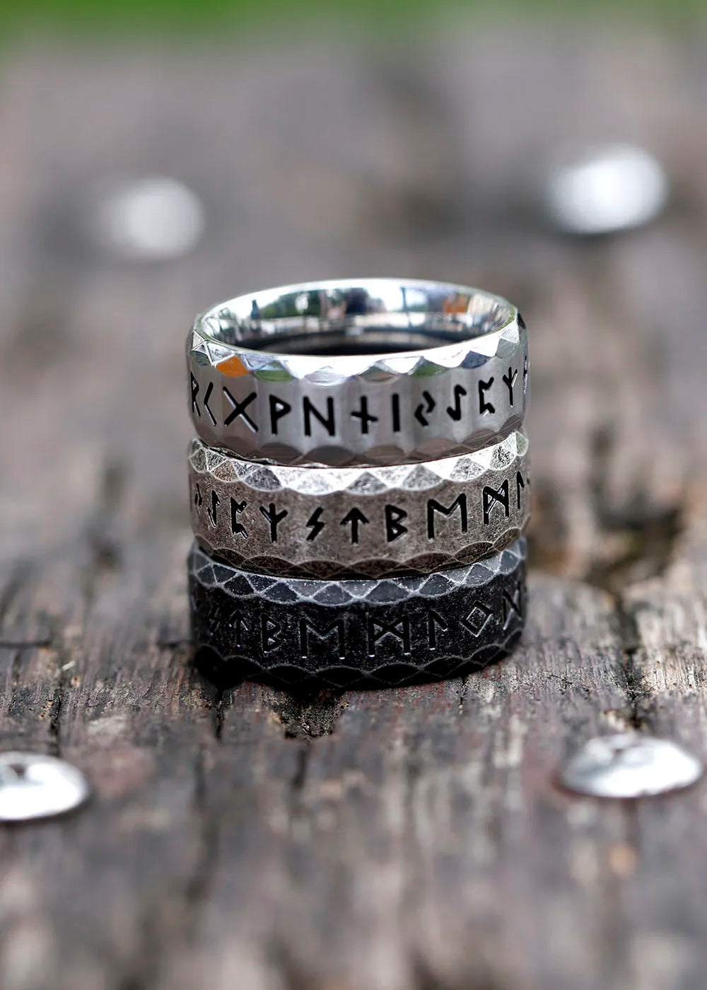 2022 New Men's 316L Stainless Steel Odin Viking Rune Ring – Retro Amulet Fashion Jewelry for Teens, Gift Idea