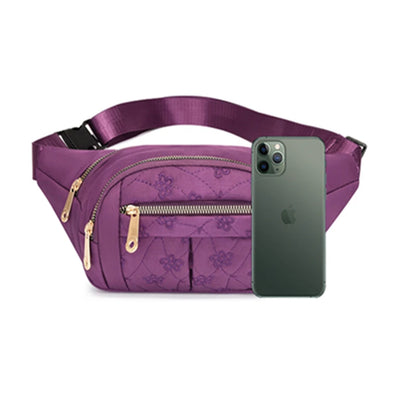 Women's Waterproof Waist Bag - Designer Oxford Cloth Crossbody Chest Bag, Fashionable Fanny Pack and Banana Hip Purse