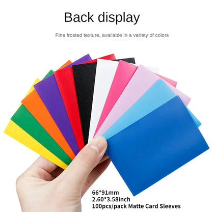 100PCS 66x91mm Matte Card Sleeves - Standard TCG Trading Card Protectors for Tarot & Board Games