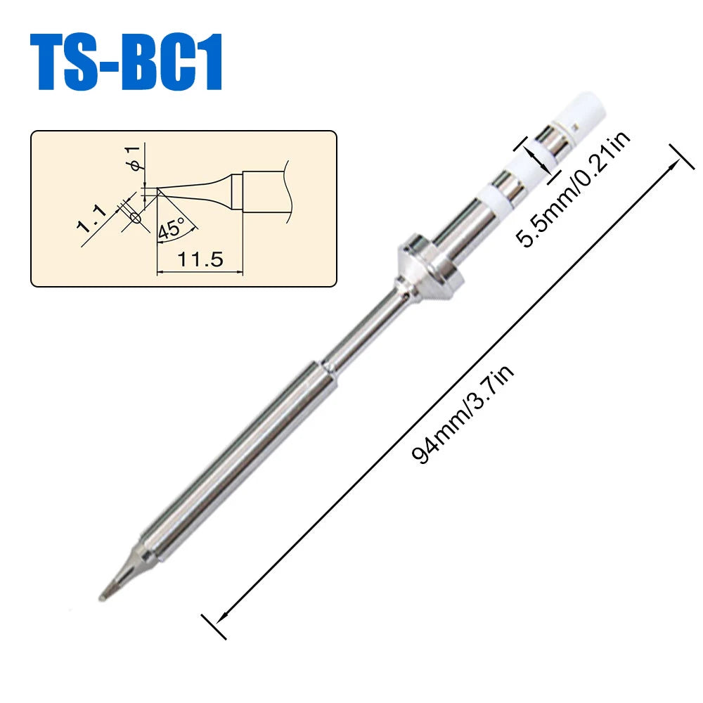 Pine64 TS100 TS101 Soldering Iron Tips – Replacement for Pinecil V2 & TS Series Models, B2 ILS BC2