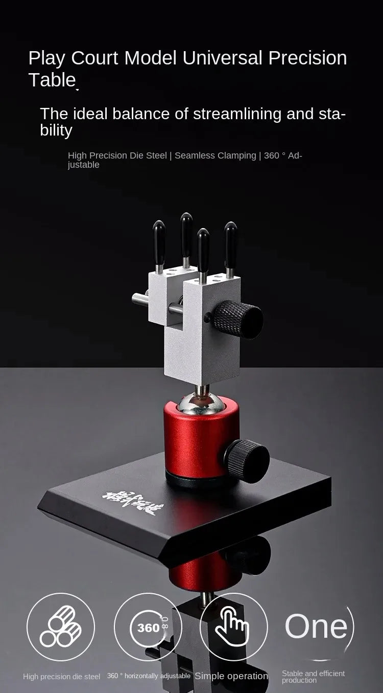 2-in-1 Etching Sheet Bender & 360° Vise Tool Holder — Precision Parts Bender for Gundam, Mecha & Military Model DIY