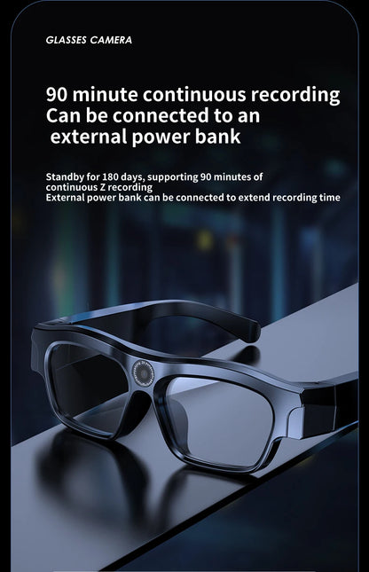 4K Bluetooth HD Video Glasses – Mini Smart Camera for Driving, Cycling, Wireless Music, and Hands-Free Calls