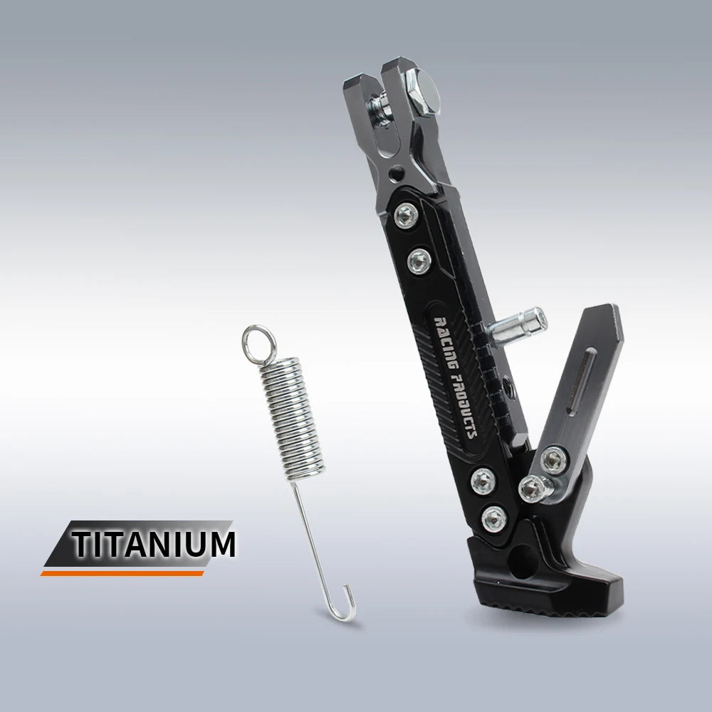 Motorcycle Kickstand Support — Universal Alloy Side Stand Bracket for Dirt Bikes & Motorbikes Tripod Foot Holder