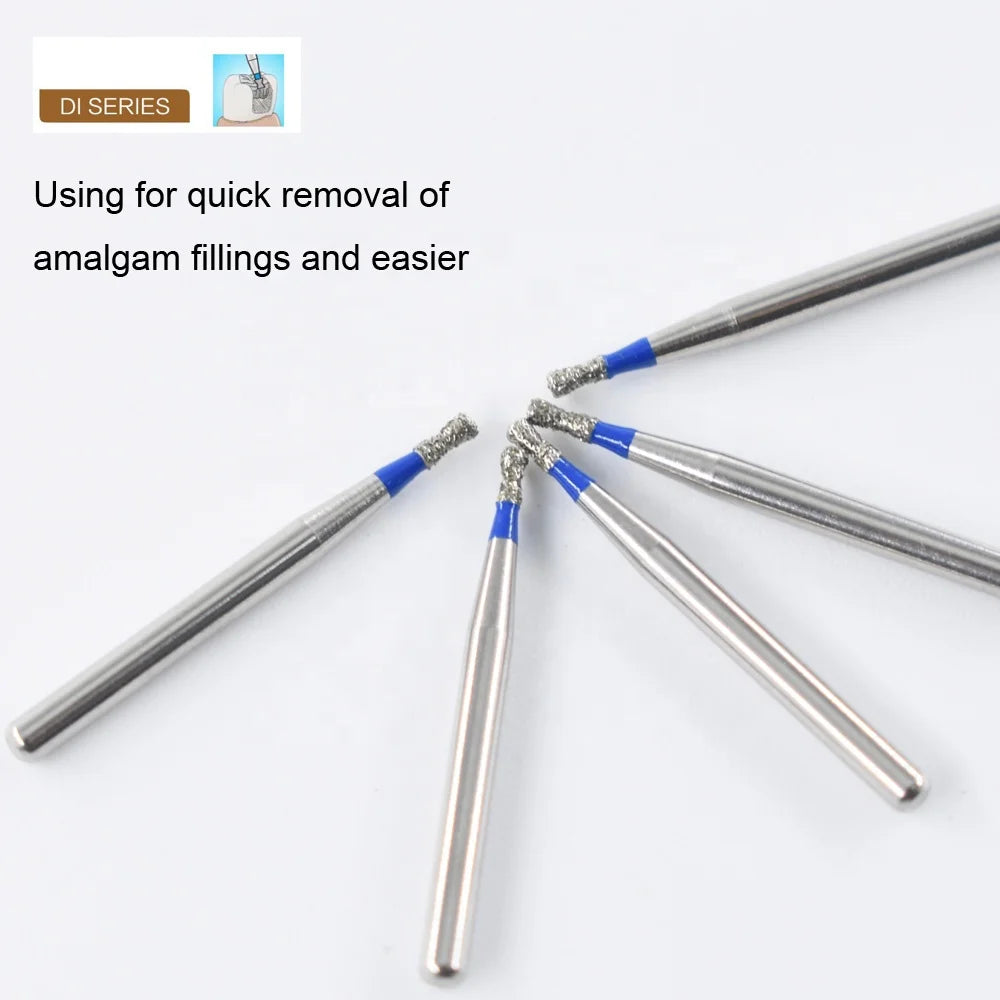 5pcs FG Dia 1.6mm Dental Drills – High-Speed Handpiece Diamond Burs for Teeth Whitening