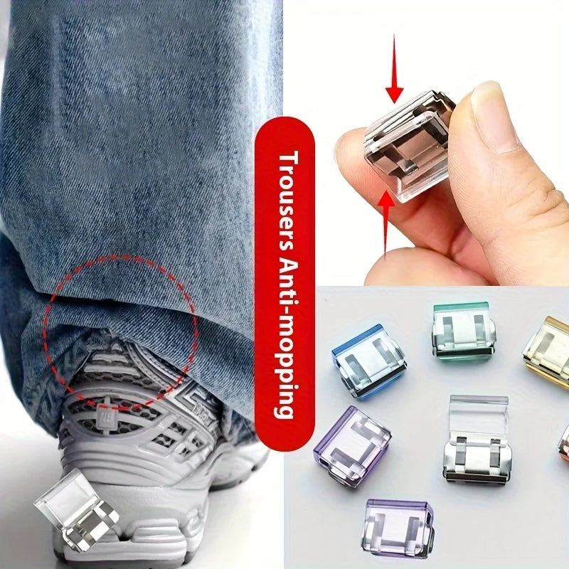 Invisible Hem Shortening Clips - Anti-Slip Pants Leg Fixing Grips for Seamless Hems