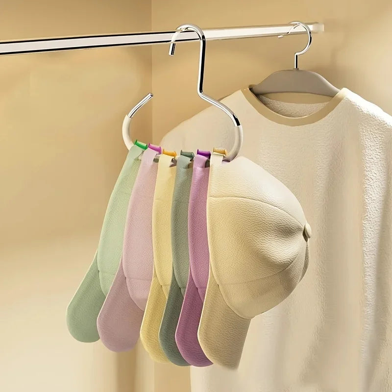 5PCS Manganese Steel Round Hooks — Strong Multi-Purpose Hangers for Hats, Ties, Scarves & Bags