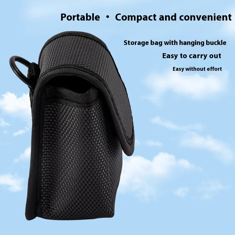 JUSTLANG Oximeter Storage Bag – Protective Clamshell Case with Velcro for Fingertip Pulse Oximeter