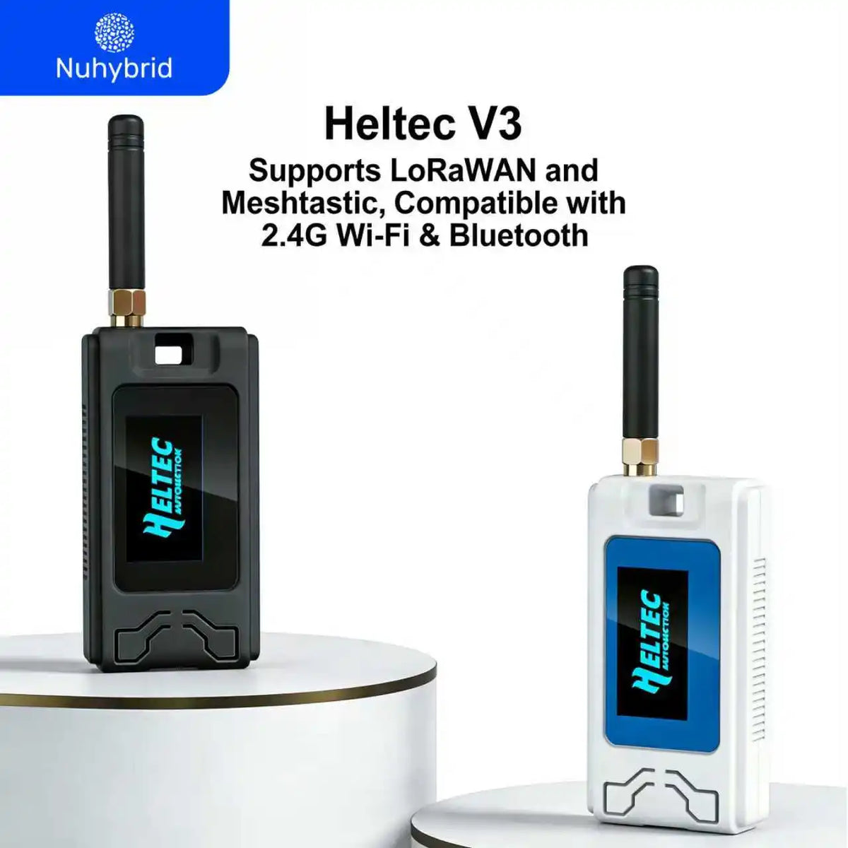 Heltec ESP32 LoRa V3 Development Kit - SX1262 CP2102 Board, Meshtastic & LoRaWAN Node with Protective Case and Antenna