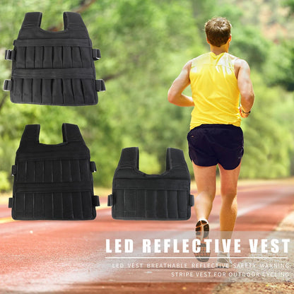 Adjustable Weight Training Vest — 3/15/35kg Fitness Running Jacket for Workout & Jogging