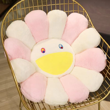 40/60cm Sunflower Plush Pillow — Soft Flower Cushion for Sofa, Bed & Room Decor, Kawaii Gift