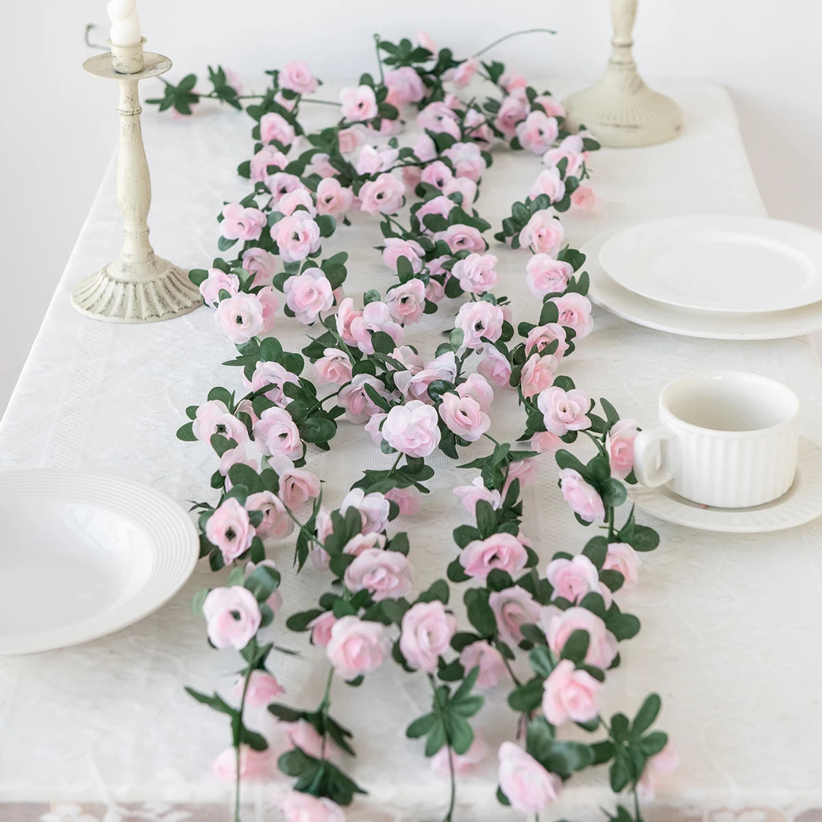 250CM Artificial Rose Flower Vine — Wedding, Home, Garden, Christmas & DIY Decoration Arch