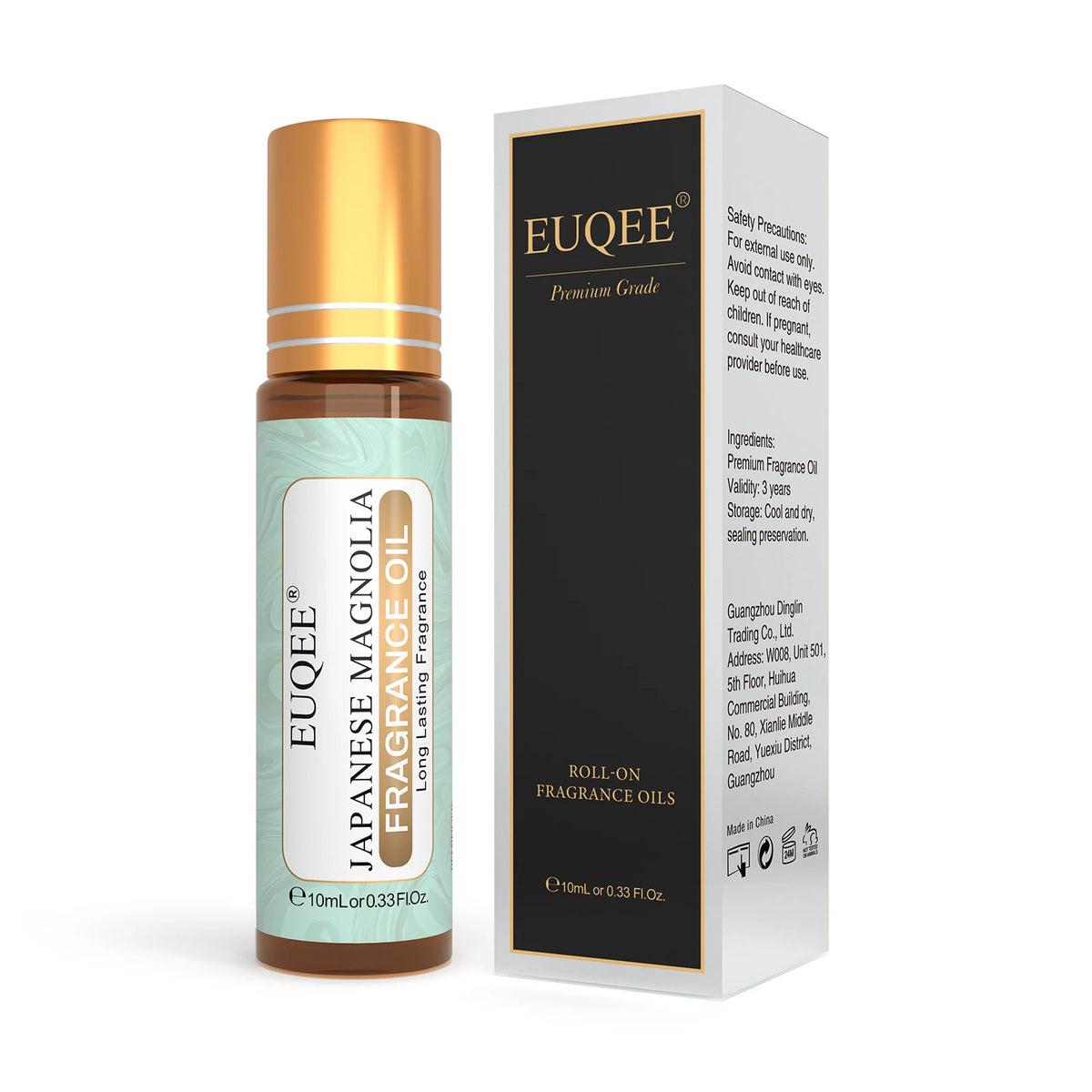 EUQEE 10ml Women's Roller Fragrance Oil - Coconut, Vanilla & Floral Aroma Scent Oil