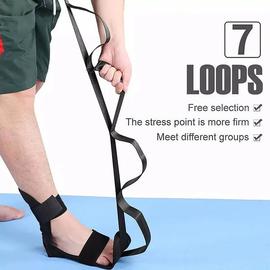 Soft Yoga Ligament Stretching Belt | Three Colors Stretch Strap for Leg and Hamstring Pain Relief