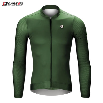 DAREVIE Cycling Jersey - Long Sleeve Aero 3D Mesh Breathable Cycling Shirt for Men and Women