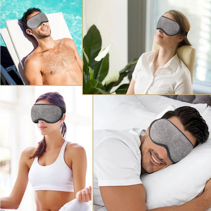3D Electric Heated Eye Mask — Intelligent Hot Steam Eye Mask for Sleep, Eye Protection & Shading, USB Powered