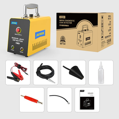 AUTOOl SDT101 12V Car Smoke Leak Detector - EVAP & Gas Leakage Locator, Automotive Oil Pipe Diagnostic Tool