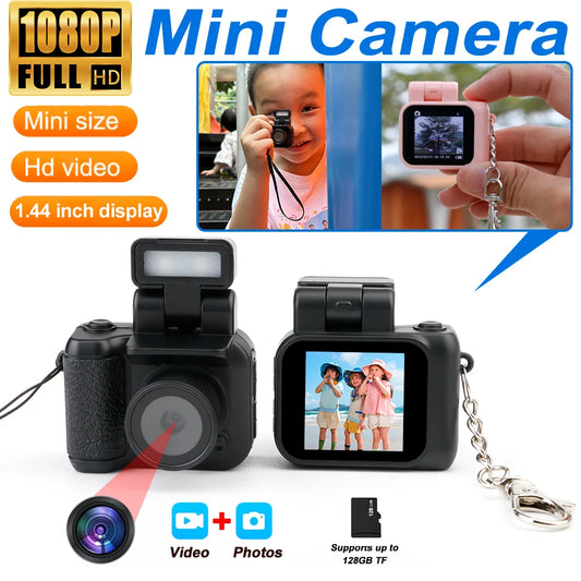 Y4000 Mini HD Camera - 1080P Portable Video Recorder with LCD Screen, Flash Light, Battery Dock & Retro Kids Digital Camera
