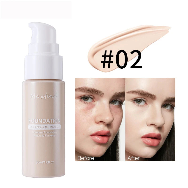 Waterproof Liquid Foundation – Sweat-Resistant Makeup with Effective Concealer Coverage