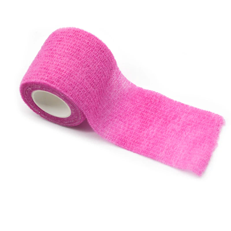 34-Color Tattoo Grip Bandage – Non-Slip, Waterproof, Disposable Elastic Non-Woven Fabric for Tattoo Supplies