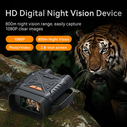 HD 1080P Infrared Binoculars | 10X Digital Zoom with 7 Gear Night Vision & 2000mAh Rechargeable Battery