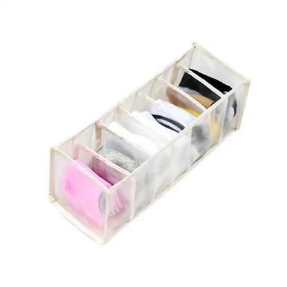 7-Grid Jeans Storage Box — Closet & Wardrobe Drawer Organizer for Clothes, Pants, and Socks Separation