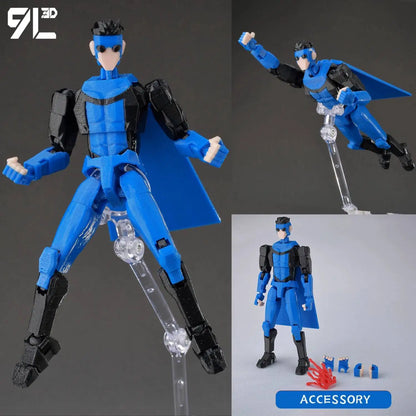 9L3D Lucky 13 Invincible Boy Action Figure – 3D Printed Multi-Jointed Poseable Anime Collectible Model Toy Gift