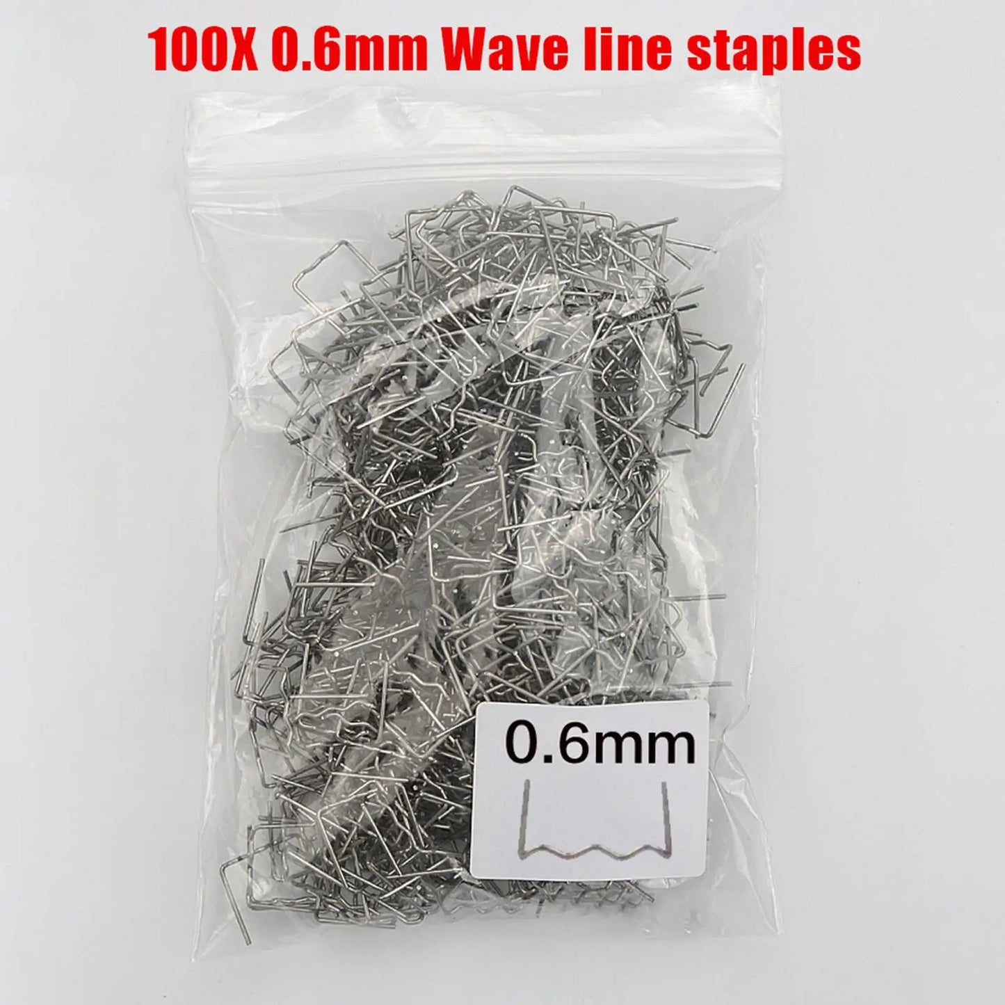 800PCS Automotive Plastic Repair Welding Nail: Standard Pre-Cut Wave Staples for Bumper Bodywork Repairs - Machine Welding Hot Stapler Kit