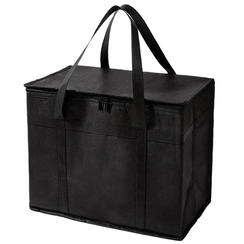 Portable Insulated Cooler Bag — Folding Zipper Picnic Bag for Outdoor Camping, BBQ, Travel & Catering
