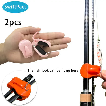 2-Piece Quick-Attach Fishing Rod Clip - Tool-Free One-Hand Holder for 2-Piece Freshwater Rods & Tackle Organization