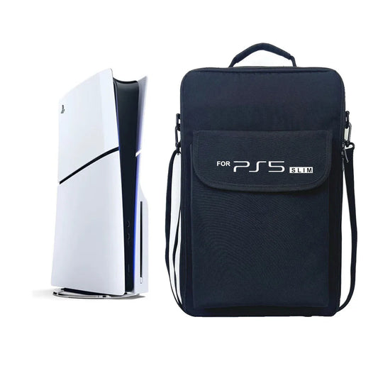 PS5 Slim Carrying Case Backpack – Portable Protective Storage Shoulder Shoulder Bag for PlayStation 5 Slim Console & Accessories