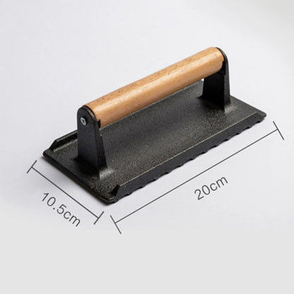 Universal Rectangular Meat Press, Heavy-Duty Steak & Burger Press with Handle, BBQ Cooking Tool, High Temperature Resistance