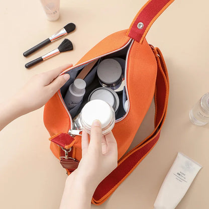 Waterproof Travel Cosmetic Bag - Outdoor Dustproof Zipper Handbag for Ladies Toiletries Storage - Simple and Convenient Accessories