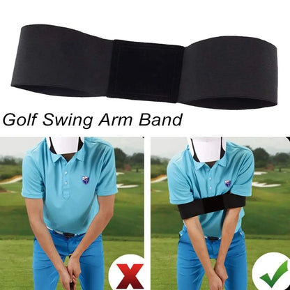 Golf Swing Training Aid Set – Arm Band, Smart Impact Ball & Pump for Posture Correction