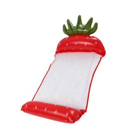 PVC Summer Inflatable Floating Row: Foldable Swimming Pool Water Hammock - Air Mattress Bed for Beach Water Sports Lounger Chair