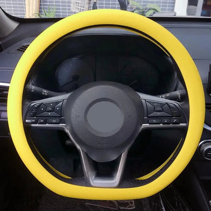 Breathable Silicone Steering Wheel Cover - Non-Slip Universal 38cm Car Wheel Protector for Summer Driving Comfort