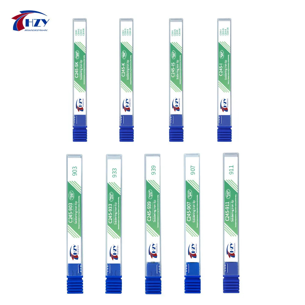 HZY C245 Soldering Iron Tips - Replacement Soldering Heads for JBC T245 Handle and Repair Stations