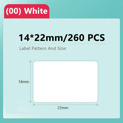 Niimbot D11/D101/D110 Mini Portable Thermal Label Printer – White Waterproof Anti-Oil Sticker Paper, No-Glue Bluetooth Sticker Printer