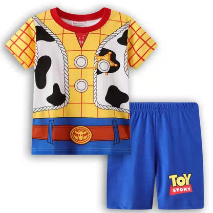 Toy Story Buzz Lightyear Pajama Set - Short Sleeve T-Shirt & Summer Sleepwear for Kids