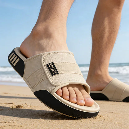 Men's Lightweight EVA Slippers - Soft Non-Slip Indoor Home, Shower & Beach Slides