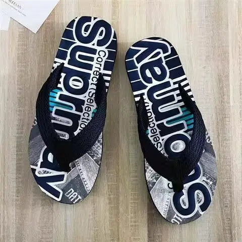 2023 Men’s Flip Flops – Trendy Anti-Skid Casual Beach Slides, Outdoor & Household Sandals