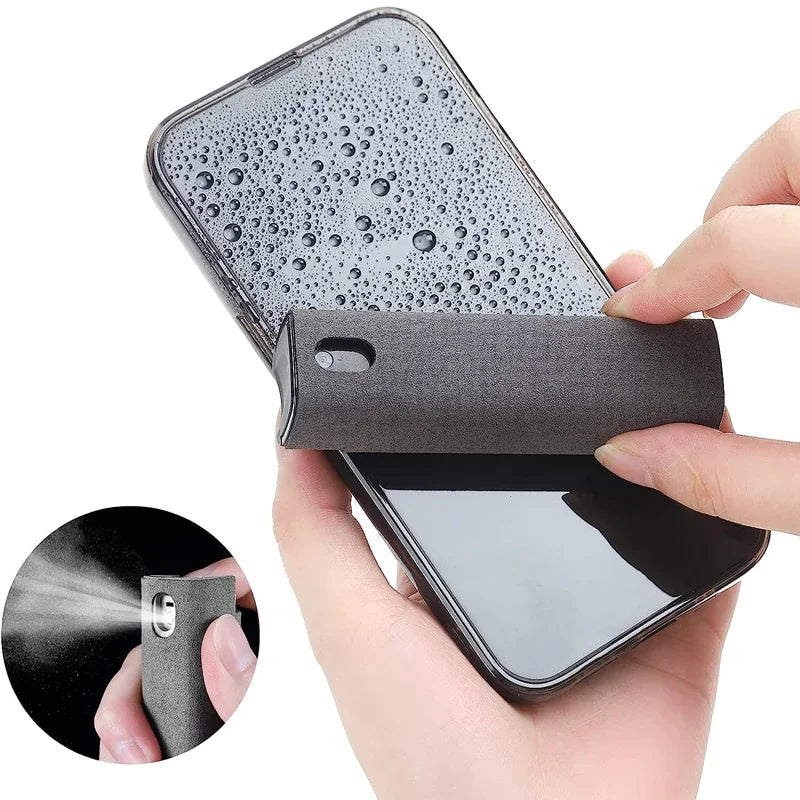 2-in-1 Microfiber Screen Cleaning Kit – Empty Spray Bottle and Cleaning Cloth for Phones, Tablets, Laptops, and Computers