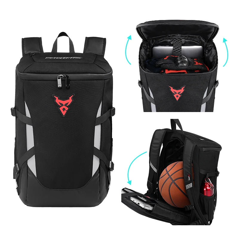 MOTOCENTRIC 28L Motorcycle Backpack - Waterproof, Outdoor Sports Riding Helmet Locomotive Backpack for Business Travel, Laptop Bag