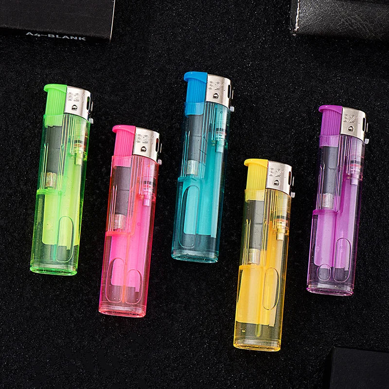 Windproof Disposable Cigar Lighter – Classic Plastic Open Flame Cigarette Igniter Smoking Accessory