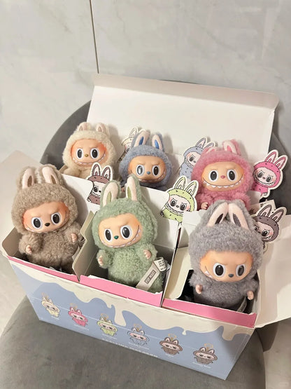 17cm Labubu V1 The Monsters Blind Box - Keychain & Cardiac Macarone Girl Gift with Free Sonny Angel