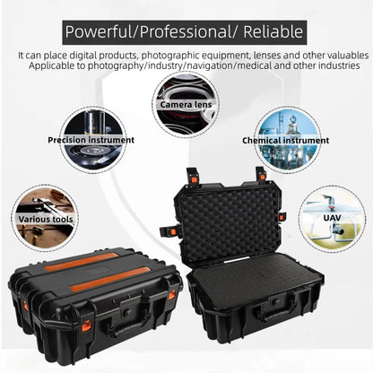 Trolley Toolbox with Wheels — Large Portable Tool Storage Case, Professional Plastic Instrument & Safety Equipment Box