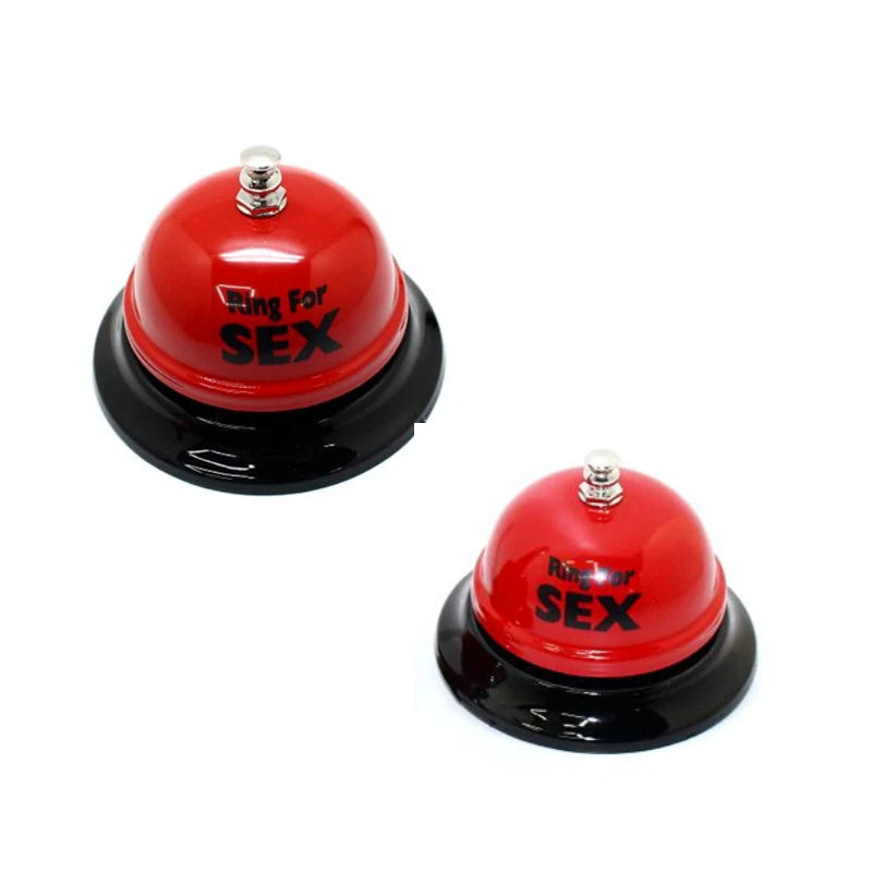 Creative Red Metal Sex Bell Ring – Fun Couple Flirting Novelty Toy & Gift