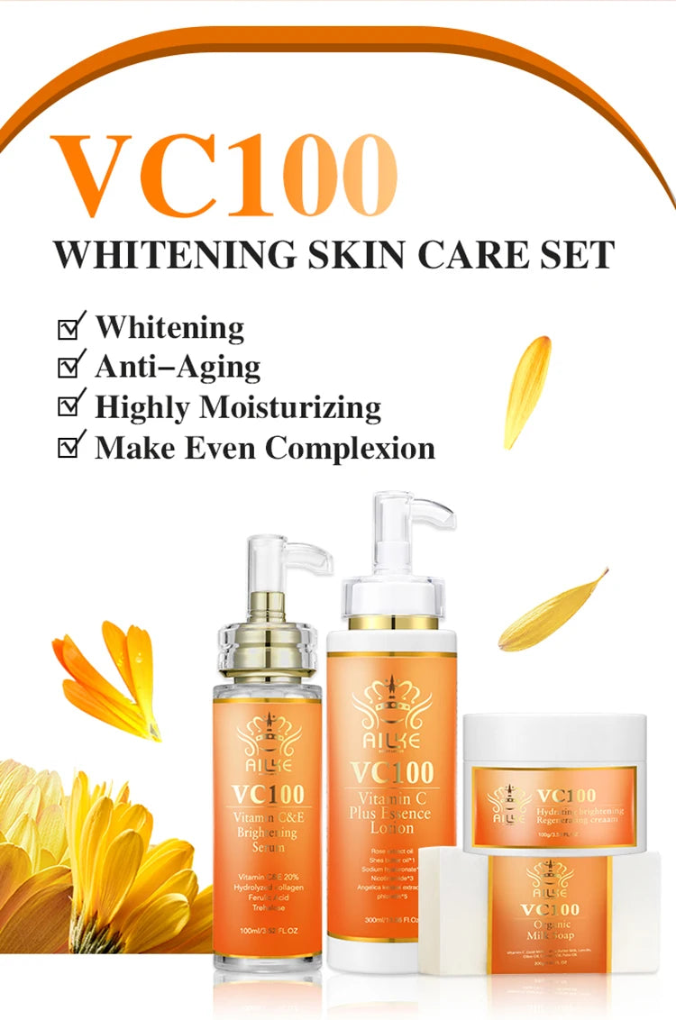 AILKE Whitening & Anti-Aging Kit – Vitamin C Moisturizing Skincare Set