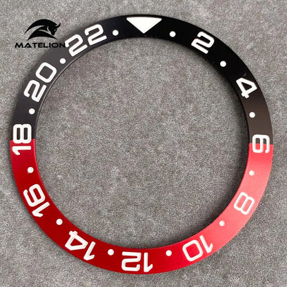 MATELION 38mm Ceramic Bezel Insert — Alloy Watch Ring for 40mm NH35/NH34 GMT Diving Watches