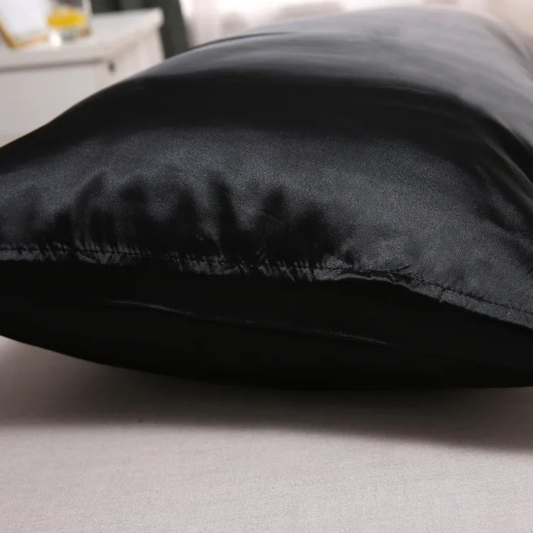 Silk Satin Pillowcase — Hair & Beauty Friendly Pillow Cover, Comfortable Home Decor for Standard/Queen, 1PC